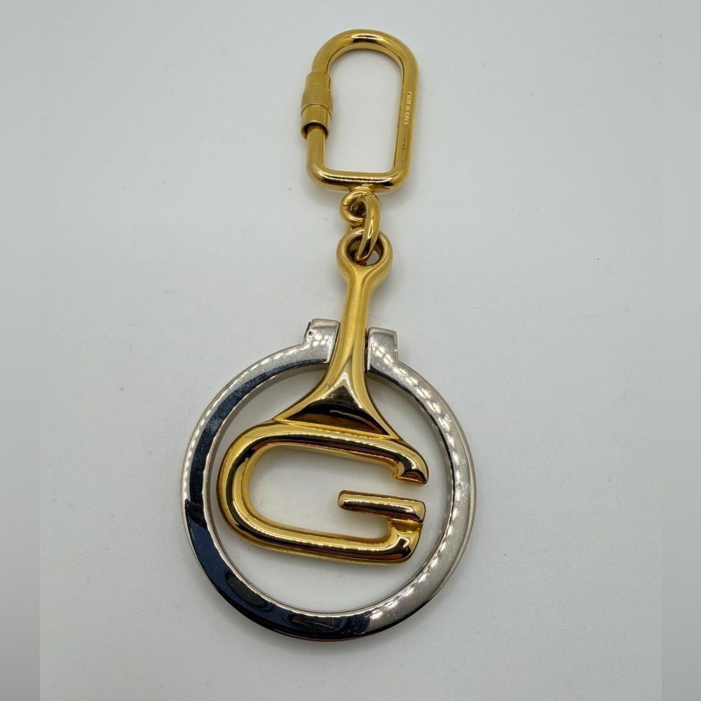 Vintage, possible‎ 1980s, GUCCI two-toned Key Chain/bag charm!